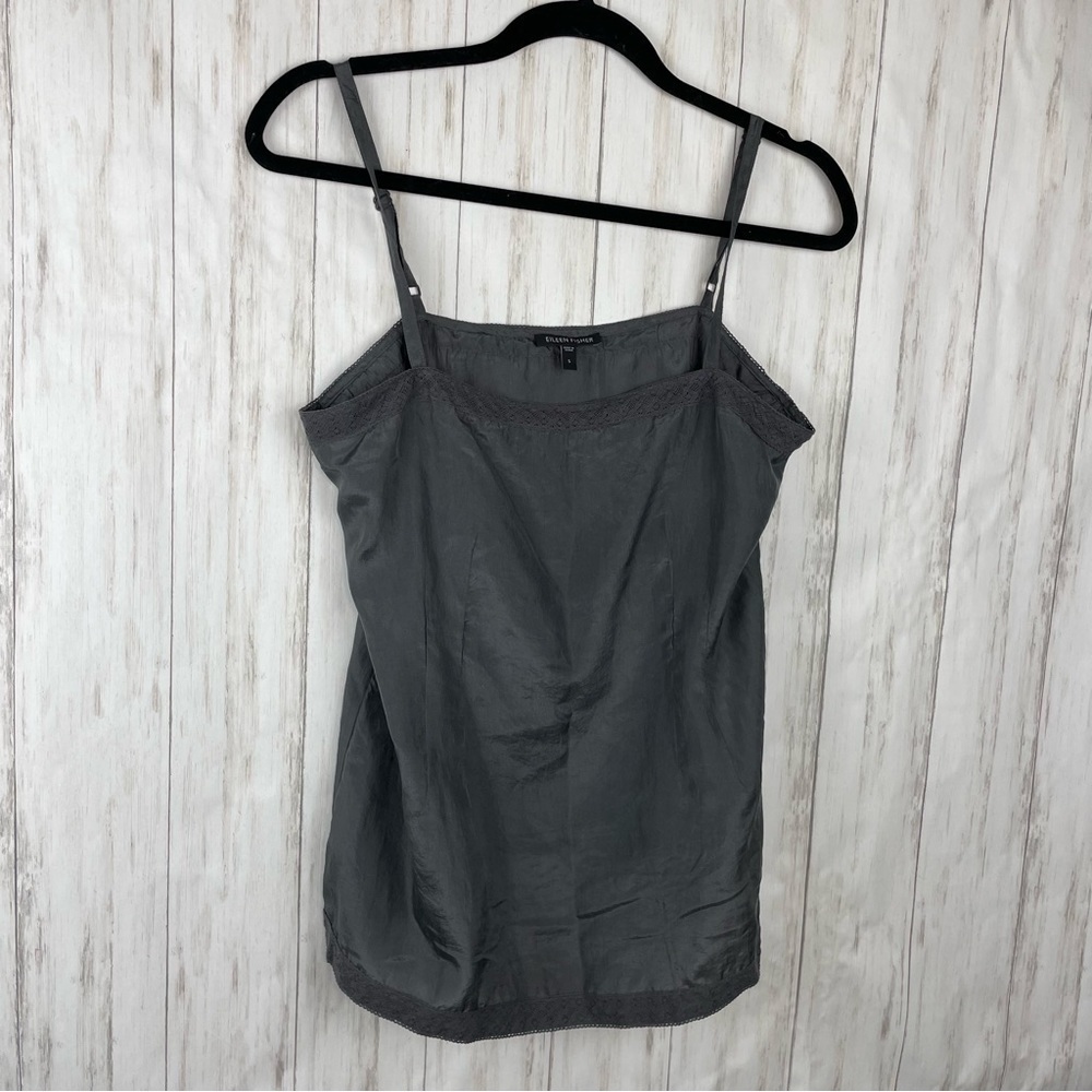 Eileen Fisher Y2K 100% silk gray cami tank Small